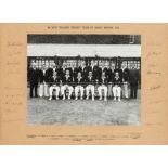 Fully-signed presentation photograph of the New Zealand touring cricket team to England in 1949,