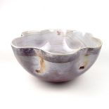 Murano: A large Venetian glass 'Damasco' bowl designed by Yalos, Italian, 21st century.