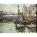 Seago, Edward Brian 1910-1974 British AR, Shrimp Boats, Ostend Harbour