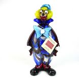 Murano: Fratelli Pitau 'Capitalista' large glass clown, Italian, 21st century.