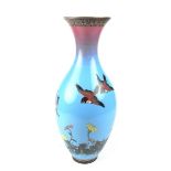 A Japanese cloisonné vase, Meiji period.