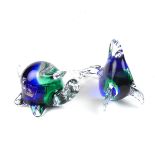 Murano: Two Venetian glass figures of a tortoise and a sea lion by Formia, Italian, 21st century.