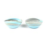 Murano: Two matching Venetian glass 'Cartoccetto' bowls designed by Yalos, Italian, 21st century.