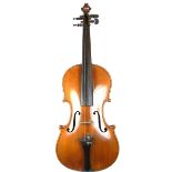 A violin, after Stradivarius with case and bow.