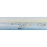 Bonello, Joseph b1878 Maltese Pair: Two views of Valletta Harbour, Malta.