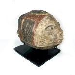 Tribal Art: An African carved wood Gelede dance mask, Yoruba people, Nigeria, 20th century.