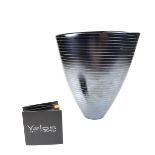 Murano: A Venetian black glass vase by Yalos, Italian, 21st century.