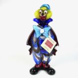 Murano: Fratelli Pitau 'Capitalista' large glass clown, Italian, 21st century.