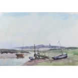 Crampton, Ronald 1905-1985 British AR, Homing towards Blakeney.