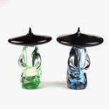 Murano: Two Venetian glass 'Cinesi' figures by Formia, Italian, 21st century.