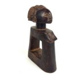 Tribal Art: An African carved wood Luba Shankadi divination or oracle instrument, Republic of Congo.