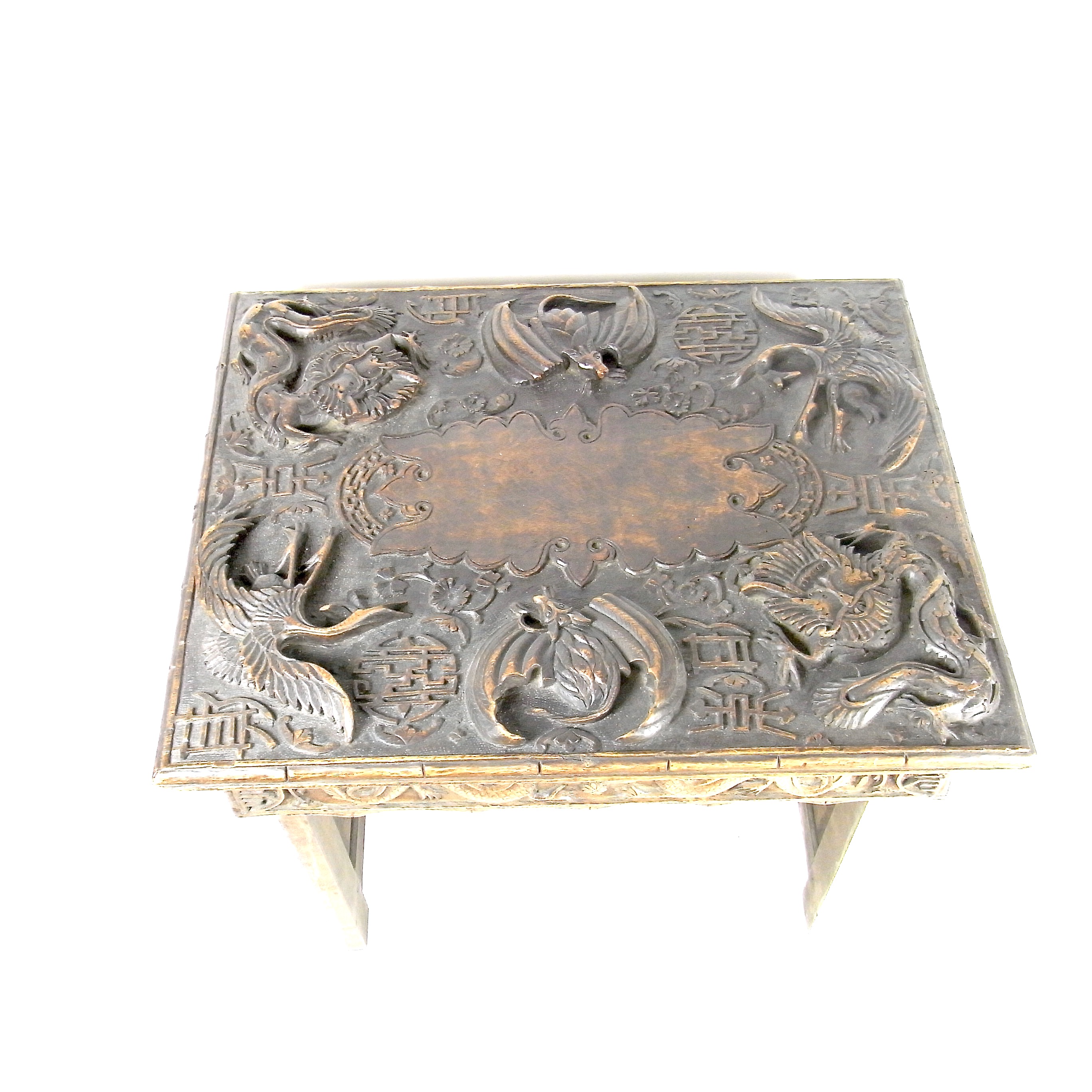 A Chinese carved wood prayer table, late 19th/early 20th century. - Image 6 of 6