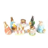 A group of seven Beswick Beatrix Potter ceramic figures.