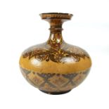A rare Middle Eastern Islamic crackle glazed ceramic vase, late 18th century.