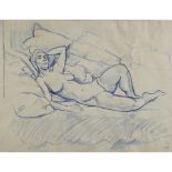 Wolfe, Edward 1896-1981 South African Reclining Nude Woman.