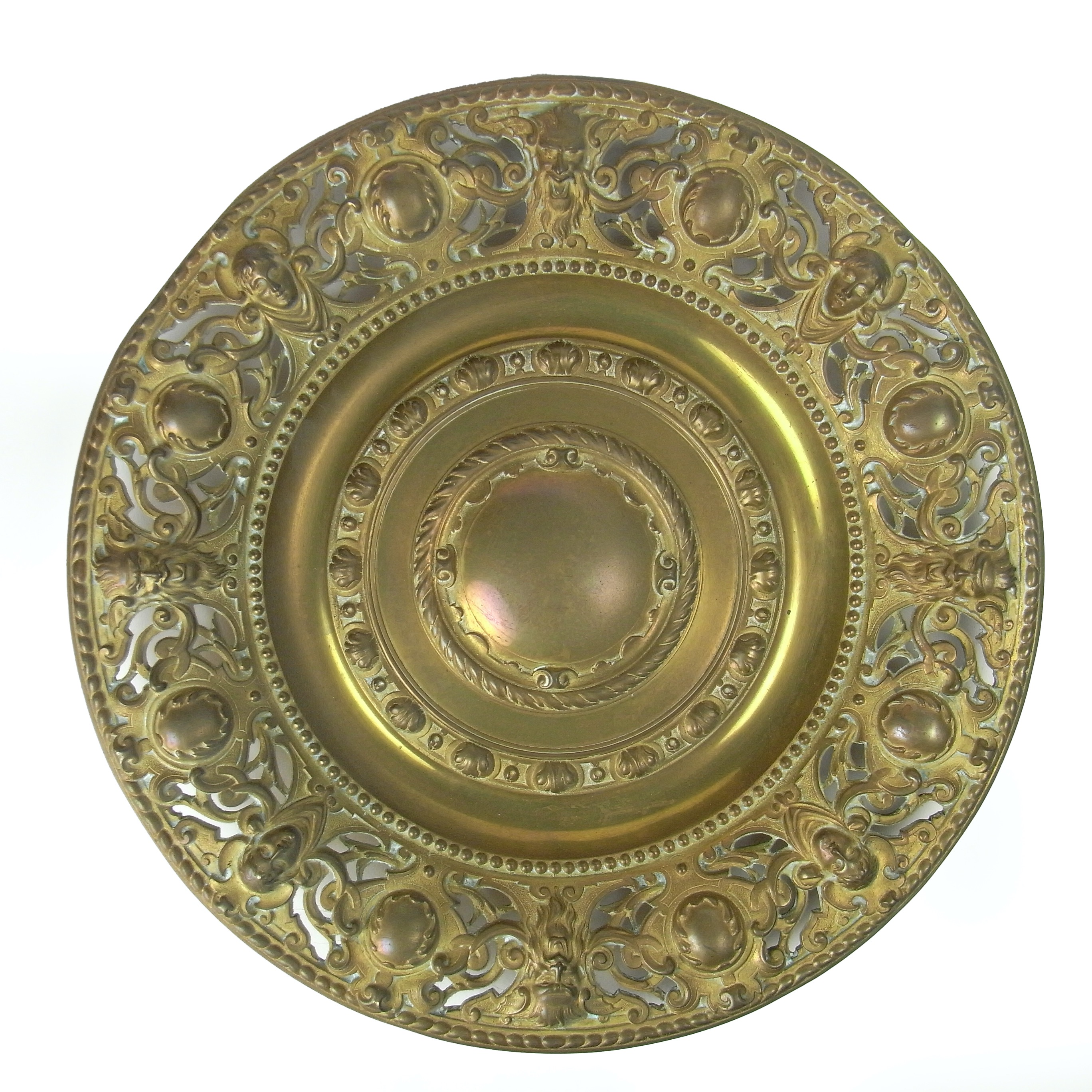 A Victorian ormolu charger, 19th century.