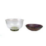 Two small Venetian glass bowls, 20th century.