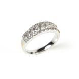 18 ct white gold diamond half eternity ring.