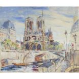 Hann, George 1900-1979 British AR Notre Dame Cathedral, Paris.