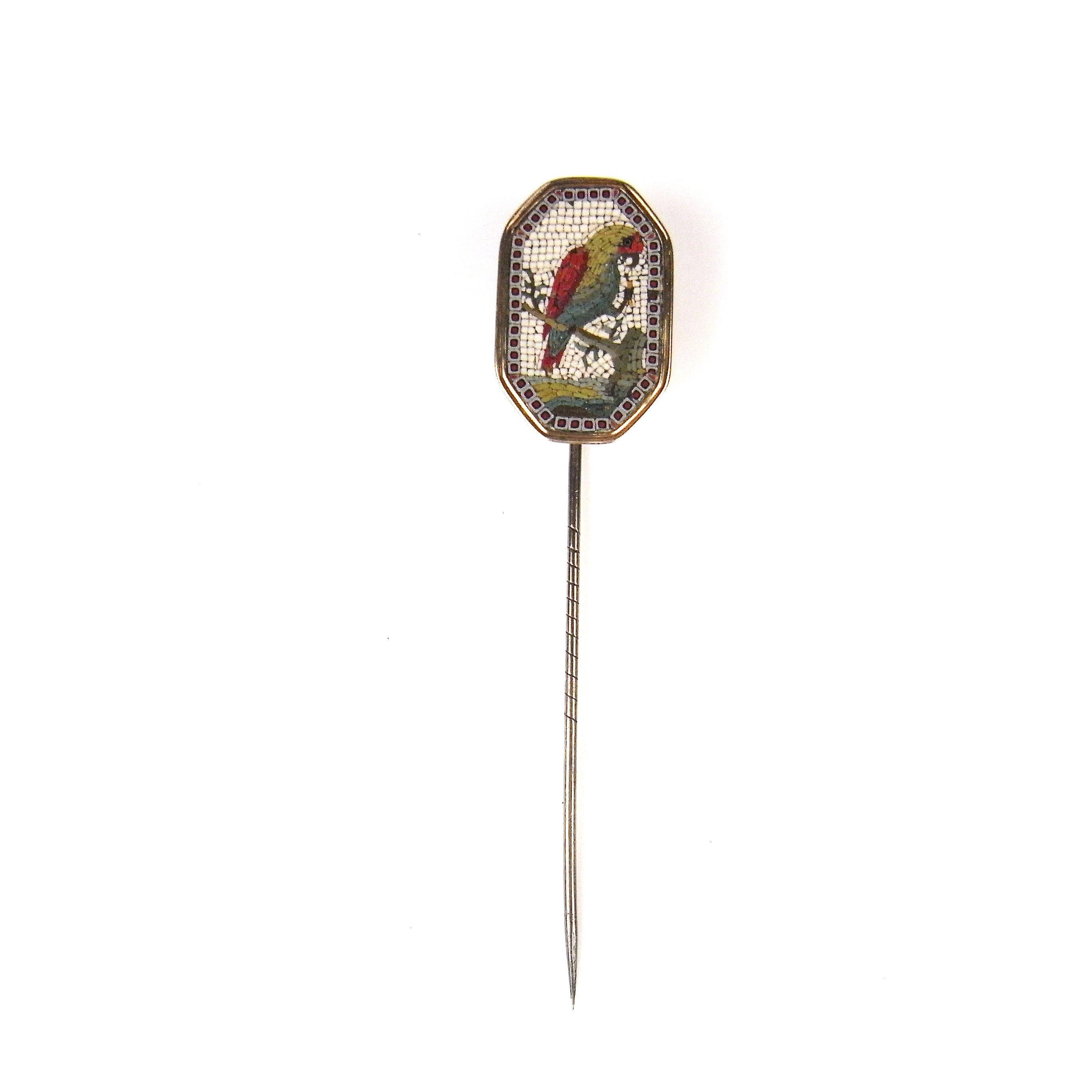 Micro mosaic parrot pin. - Image 2 of 3