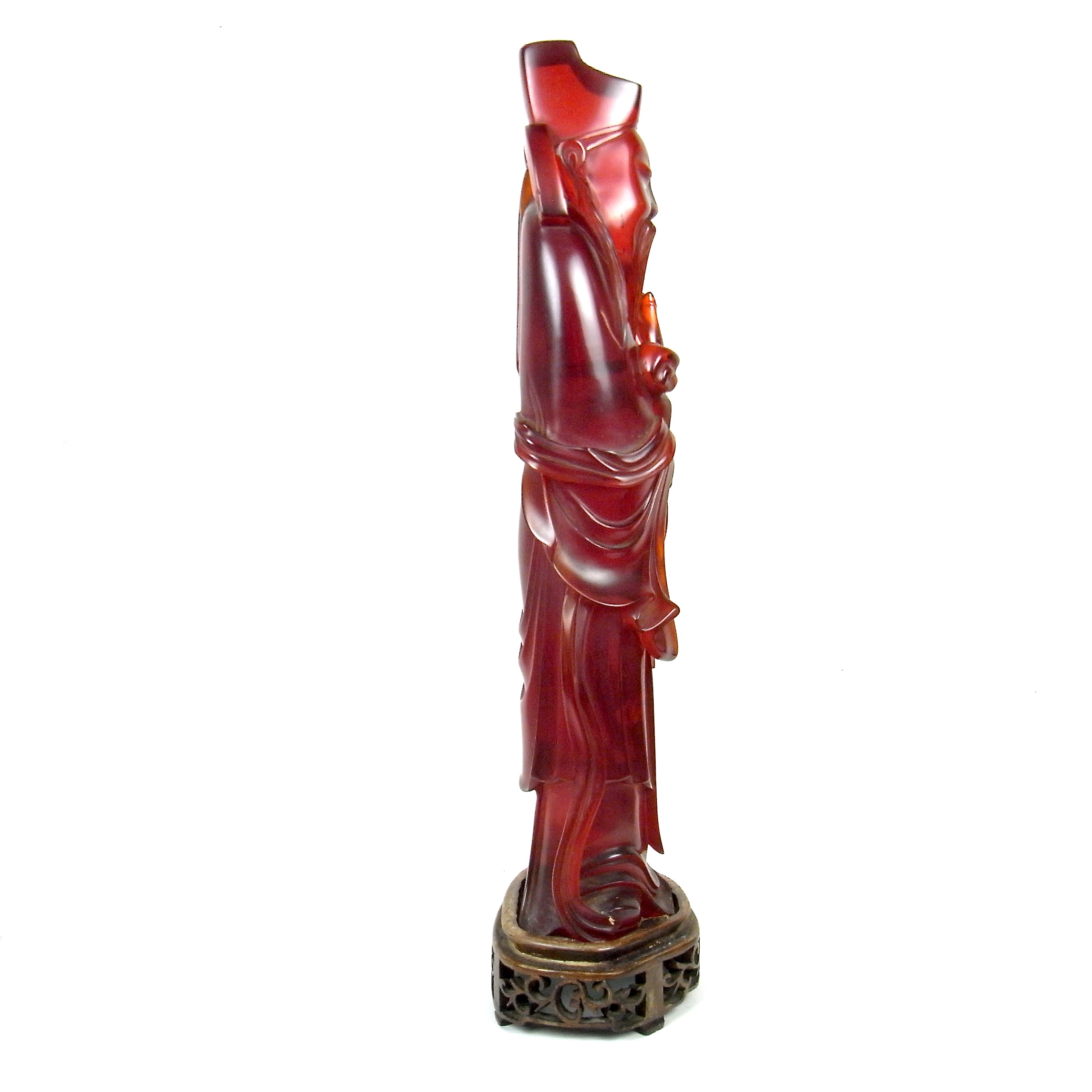 A large Chinese carved bakelite figure, early 20th century. - Image 3 of 3