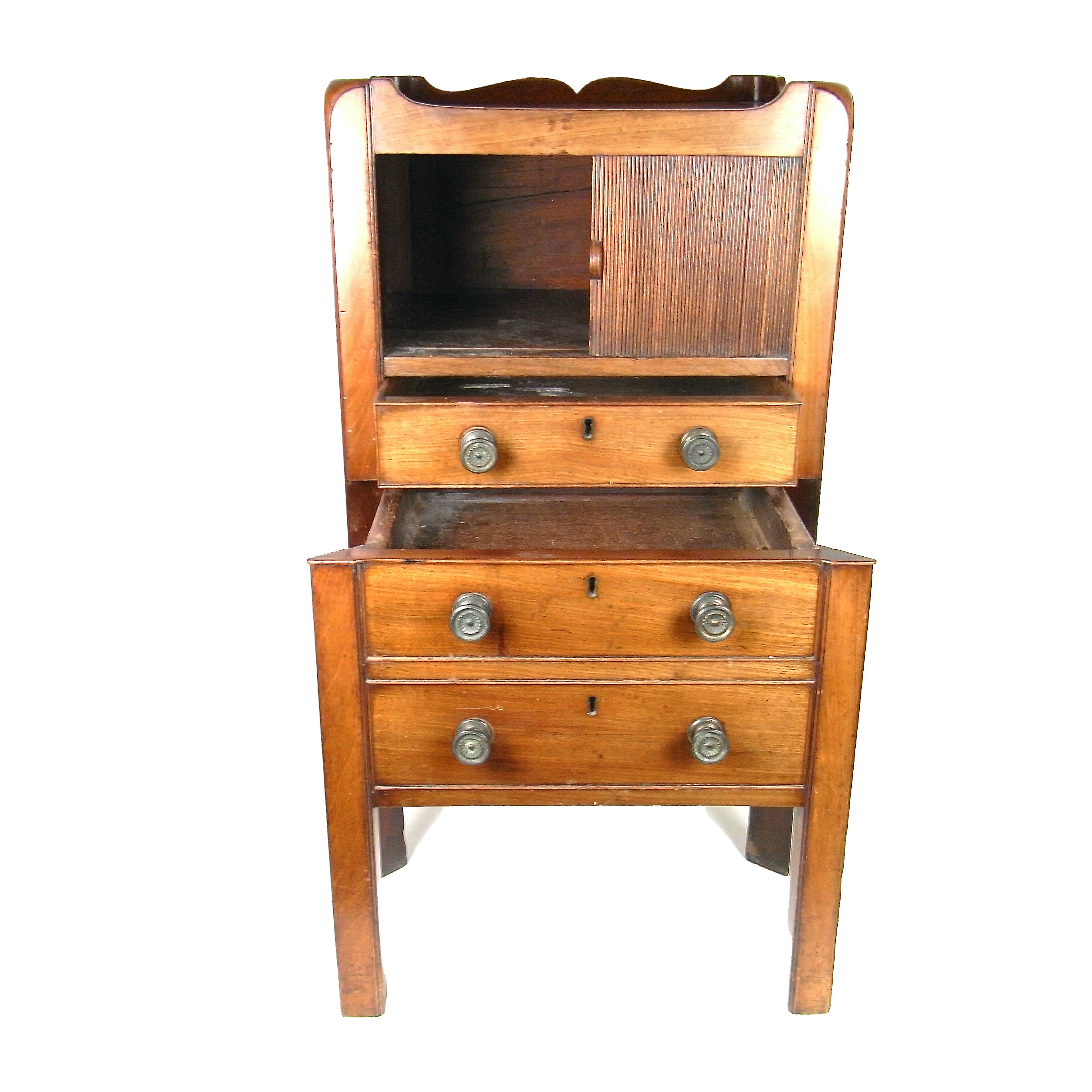 A George III mahogany bedroom side table. - Image 2 of 2