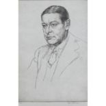 Holloway, Edgar 1914-2008 British AR, Portrait of T.S.Elliot.