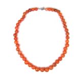 Cornelian bead necklace.