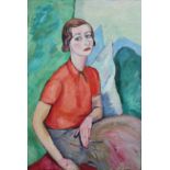 Wolfe, Edward 1896-1981 South African Lady in a Red Top.