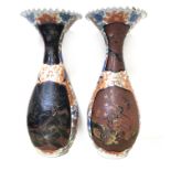 A large pair of Japanese Arita ware vases, Meiji period (1868 - 1926)