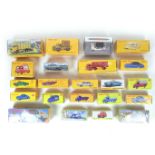 A large collection of modern reproduction Dinky cars by Mattel and Matchbox