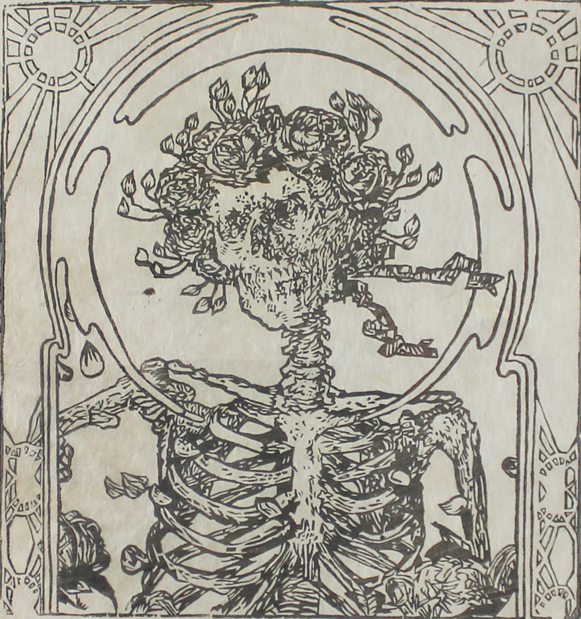 Unsigned Woodblock, Grateful Dead.