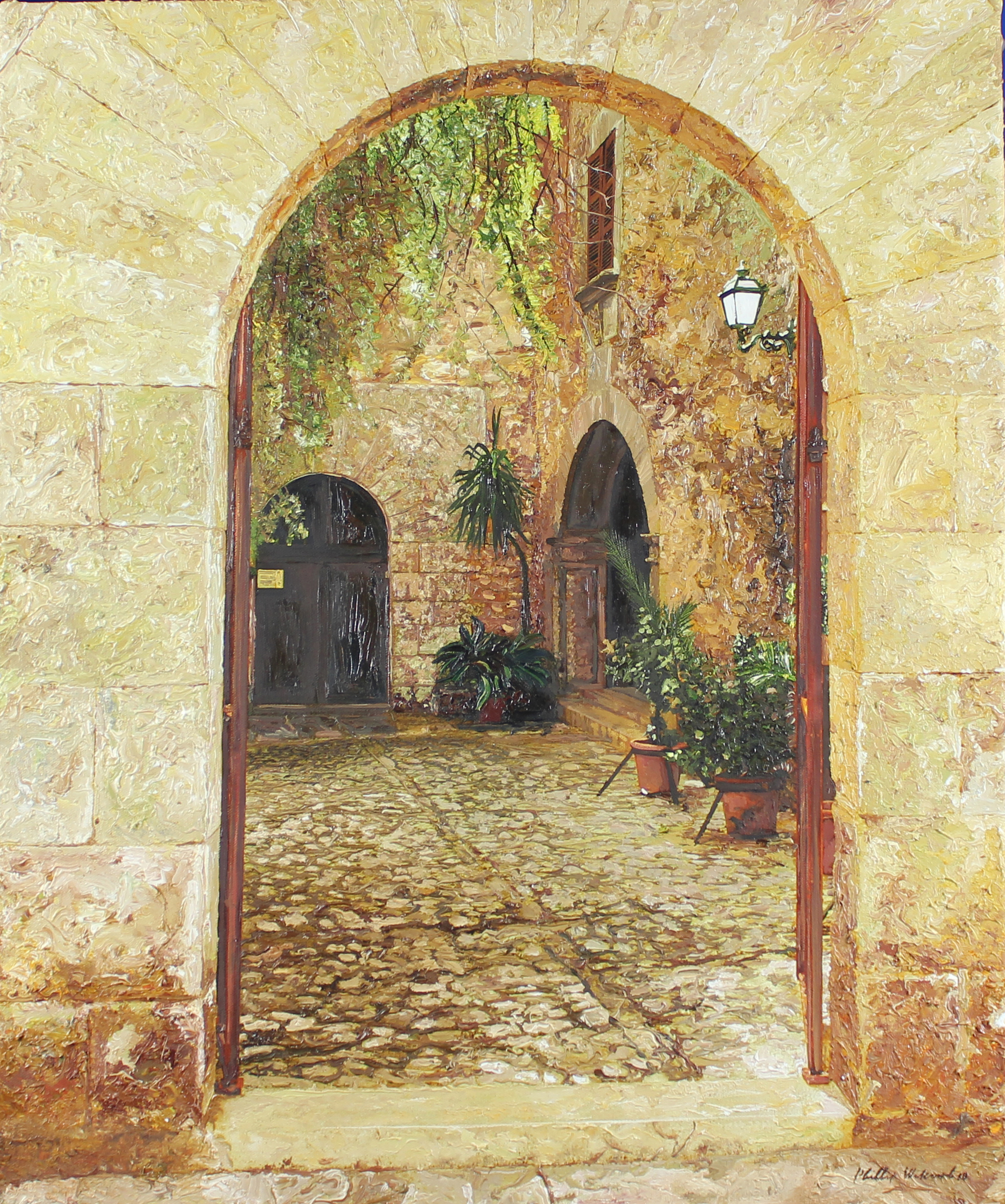 Witcomb, Phillip Contemporary British AR, Courtyard to the Rectory of the Parish Church of San Andre