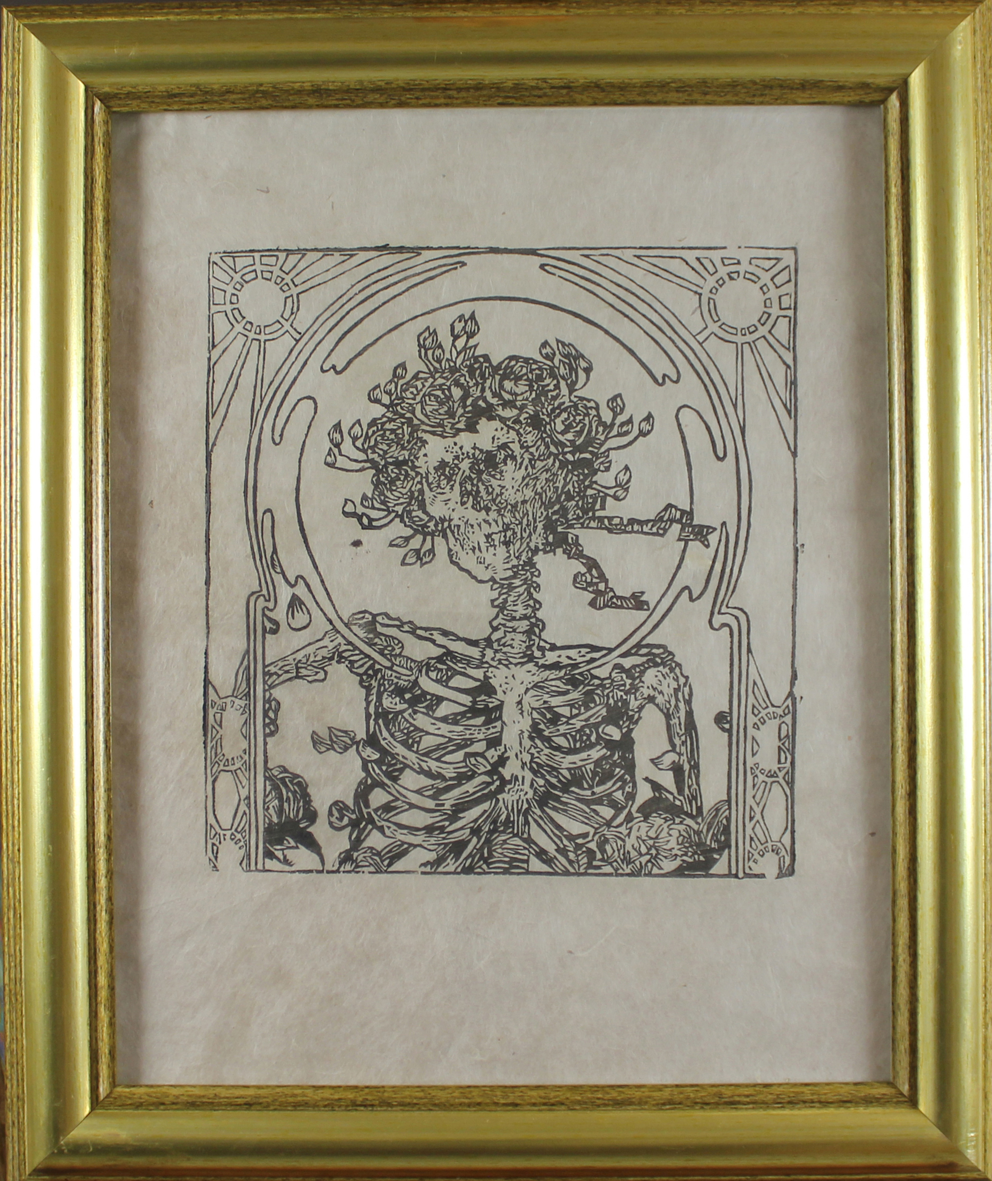 Unsigned Woodblock, Grateful Dead. - Image 2 of 2