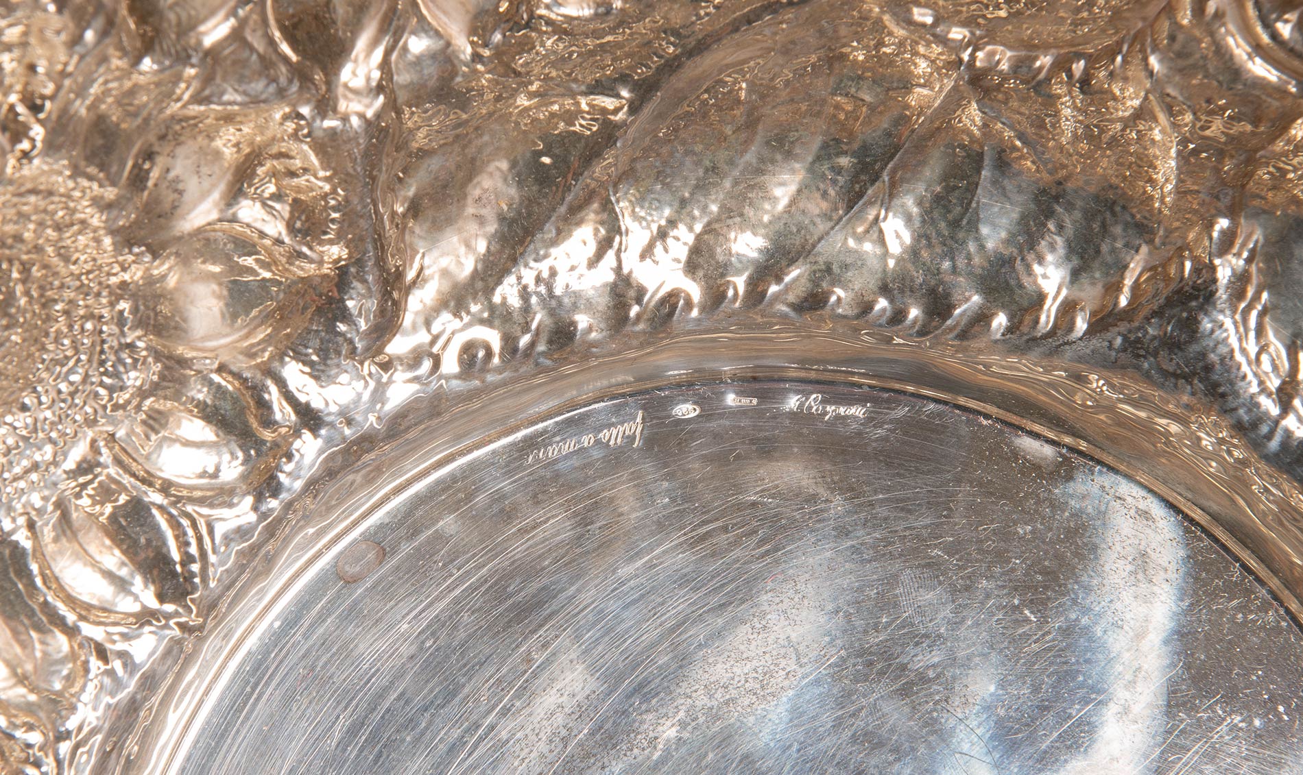 Coppa a sezione circolare in argento, Italia, XX sec. - Image 3 of 3
