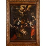 Abraham Bloemaert (Gorinchem 1564 - Utrecht 1651), ambito di, “Natività con adorazione dei Pastori”