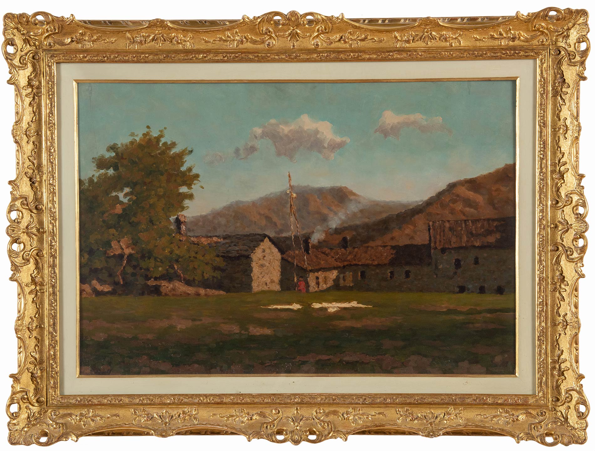 Flavio Bertelli (San Lazzaro di Savena 1865 - Rimini 1941), “Paese in collina”.