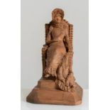 Scultura in terracotta raffigurante “Nobildonna seduta”, 1883.