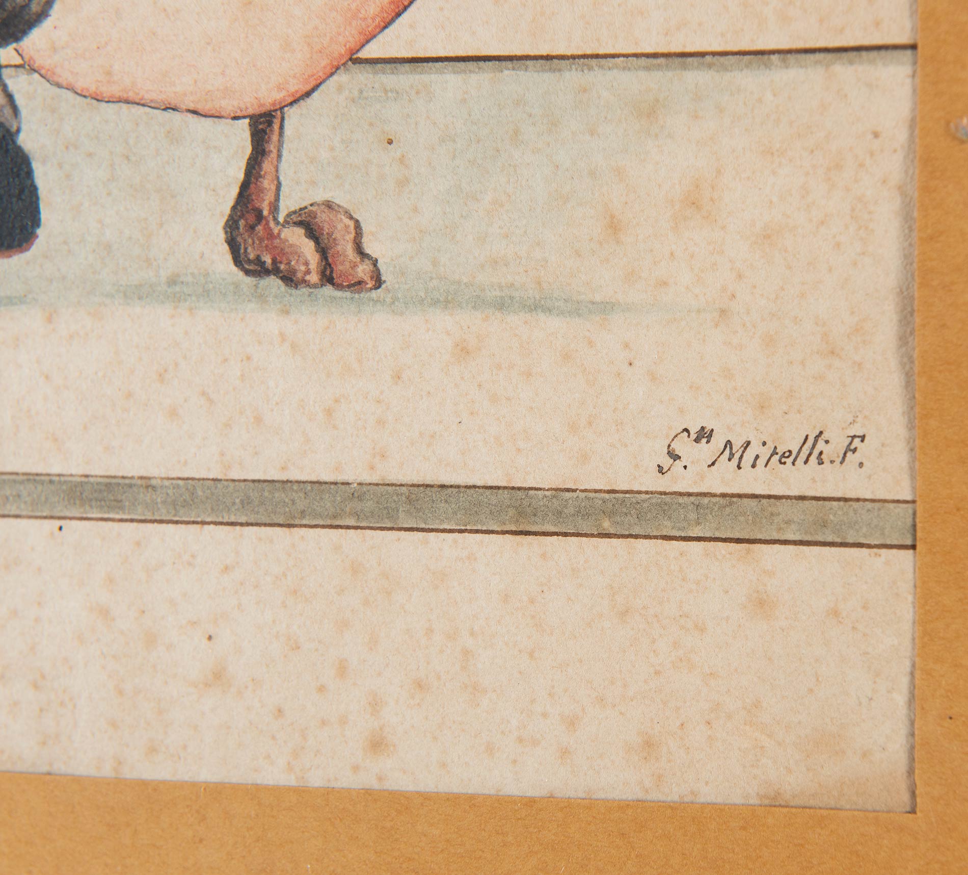 Artista del XVIII sec., “Giullare”. - Image 2 of 2