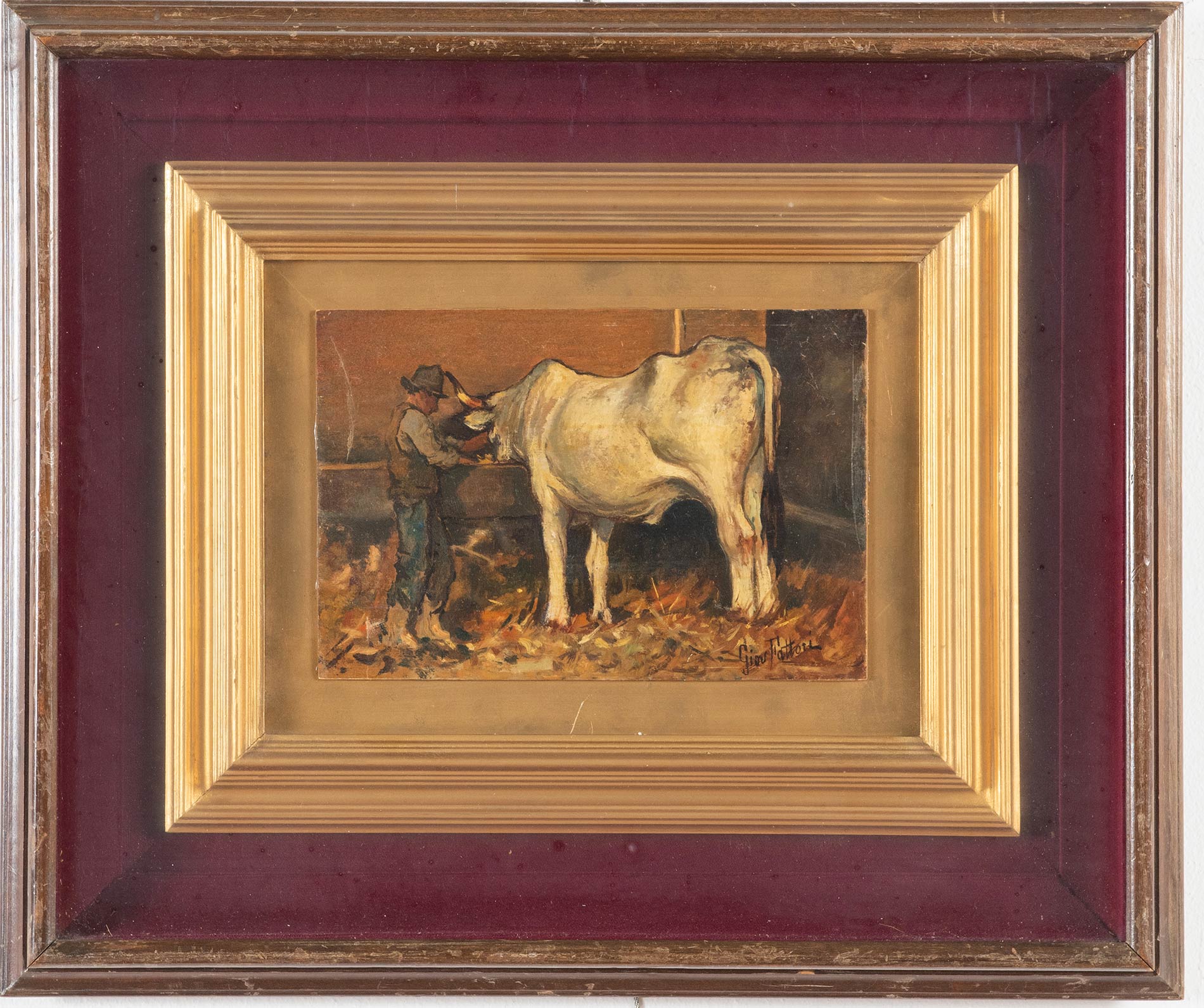 Giovanni Fattori (Livorno 1825 - Firenze 1908), attribuito a, “La mucca”.