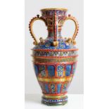 Manifattura Gualdo Tadino, Grande vaso in ceramica in stile ispano-moresco, inizio del XX sec.