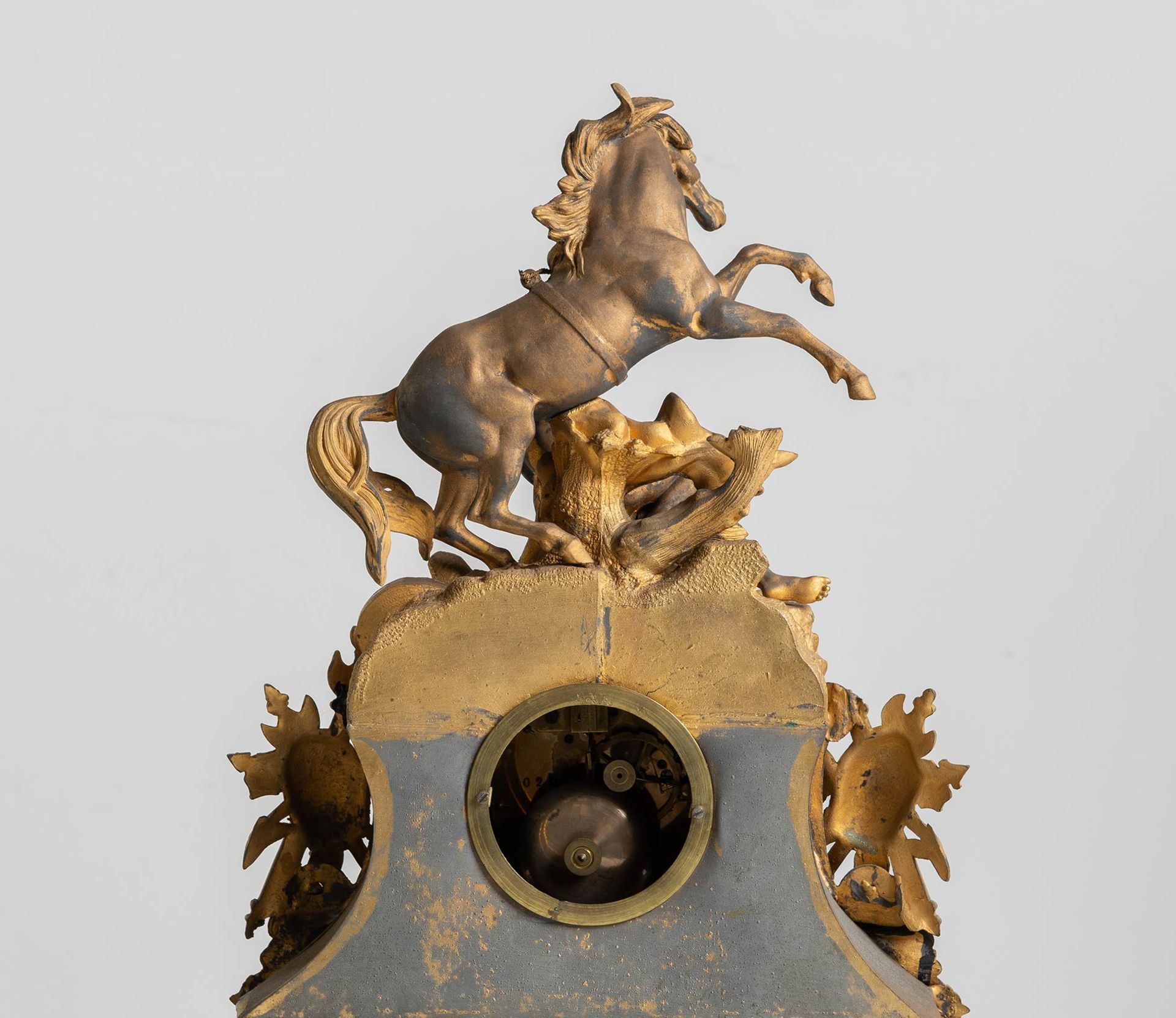 Orologio Parigina in antimonio dorato, Francia, fine del XIX sec. - Image 2 of 2
