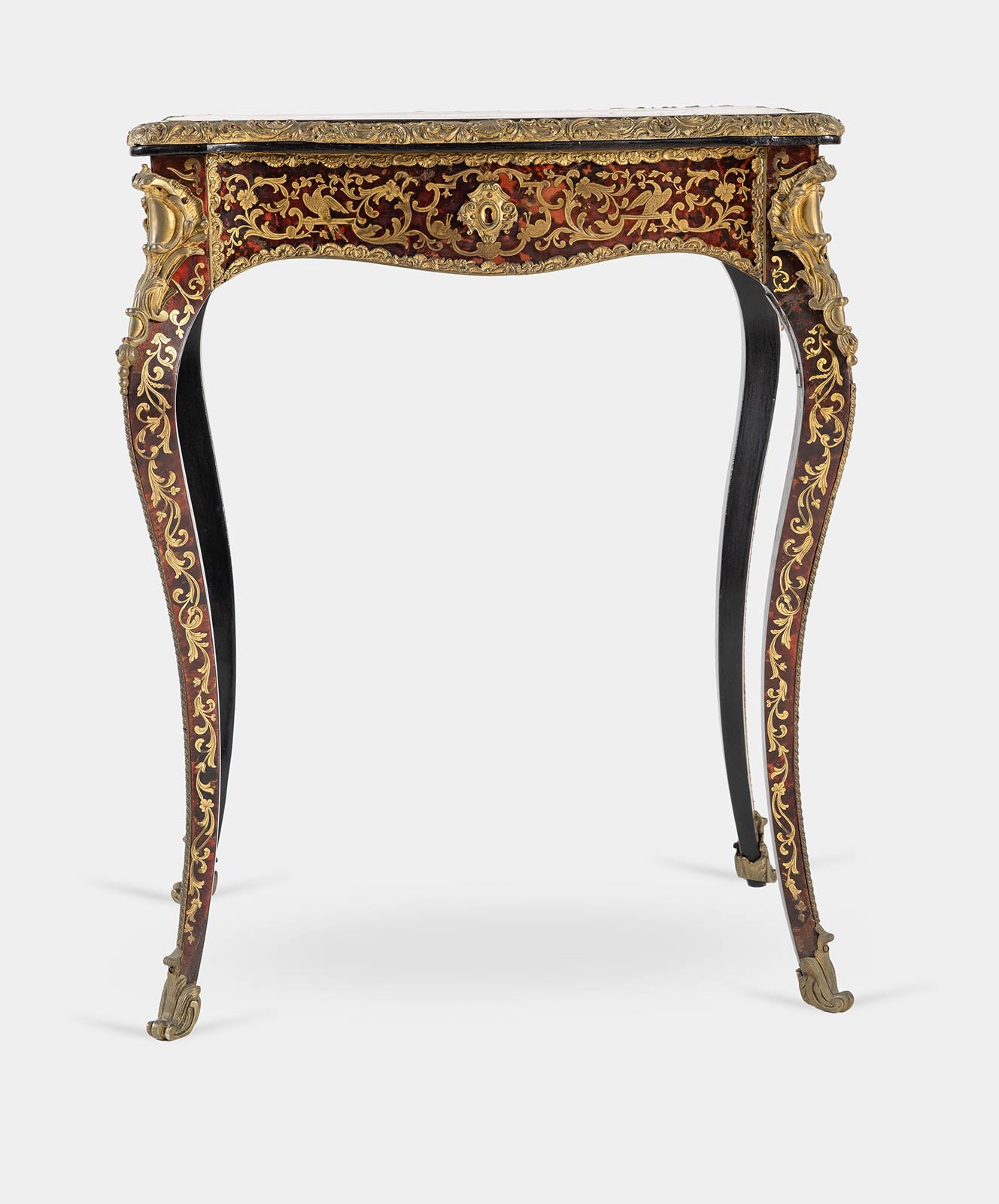 Tavolino in stile Boulle, fine del XIX - inizio del XX sec. - Image 2 of 2