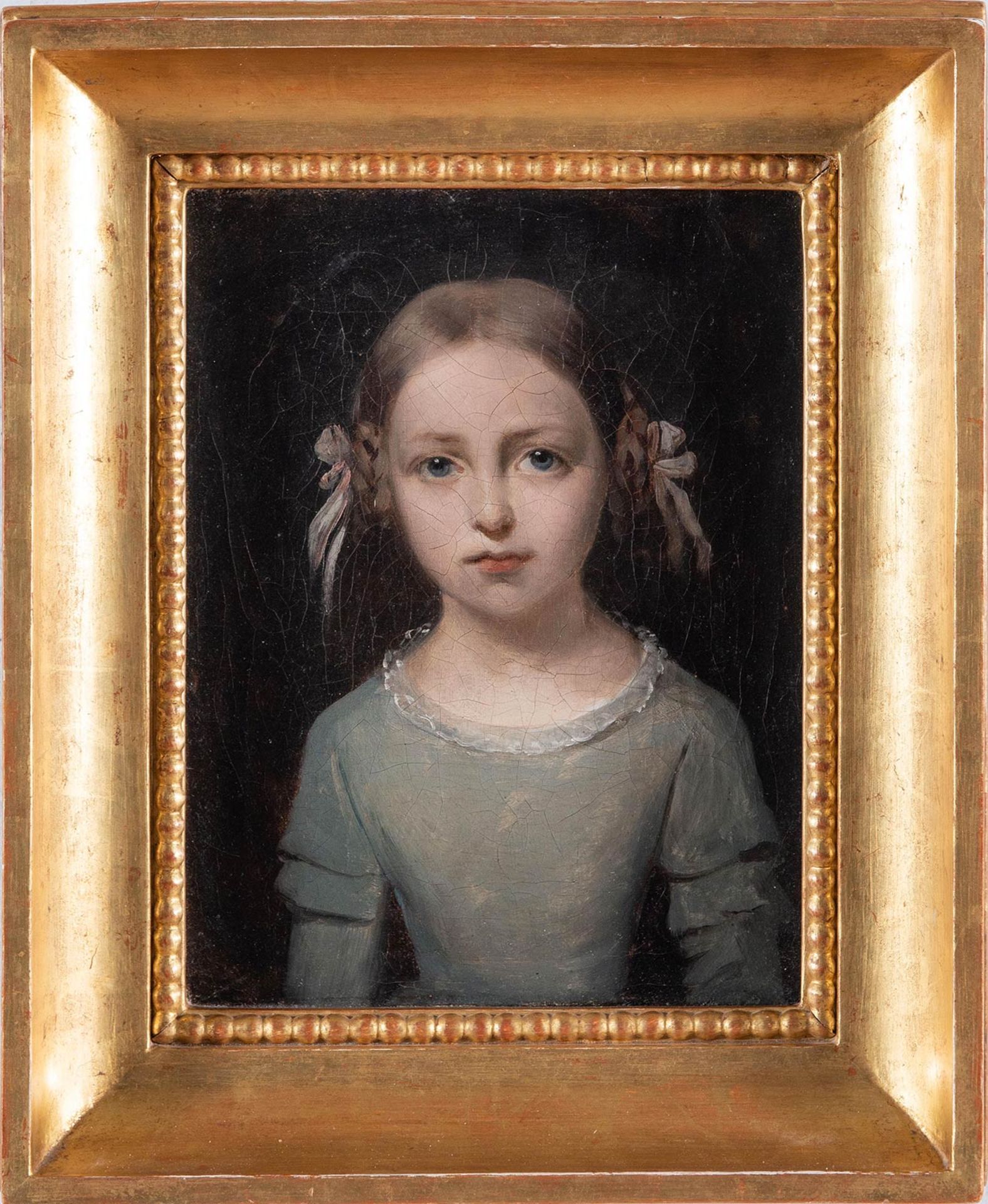 Pittore dell’inizio del XIX sec., “Bambina con nastri”.
