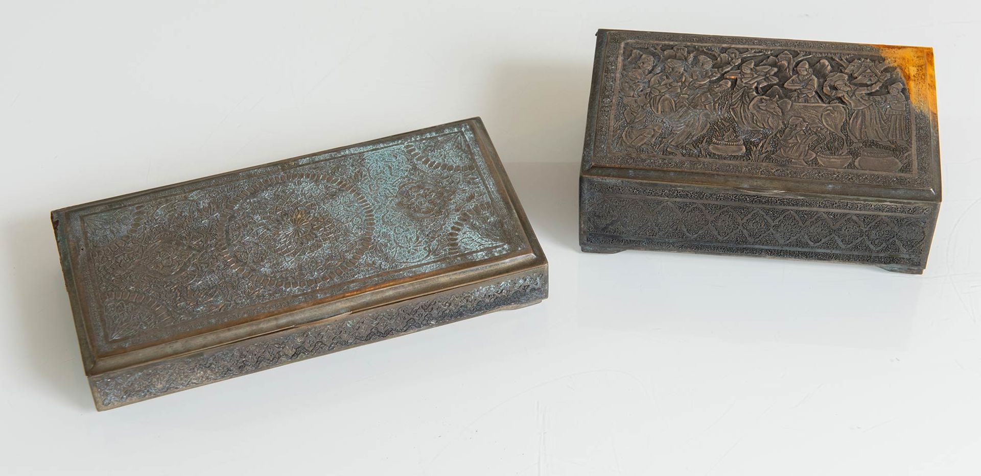 Due scatole in argento, India, XX sec. - Bild 2 aus 3