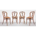 Thonet, Quattro sedie in legno curvato, XX sec.