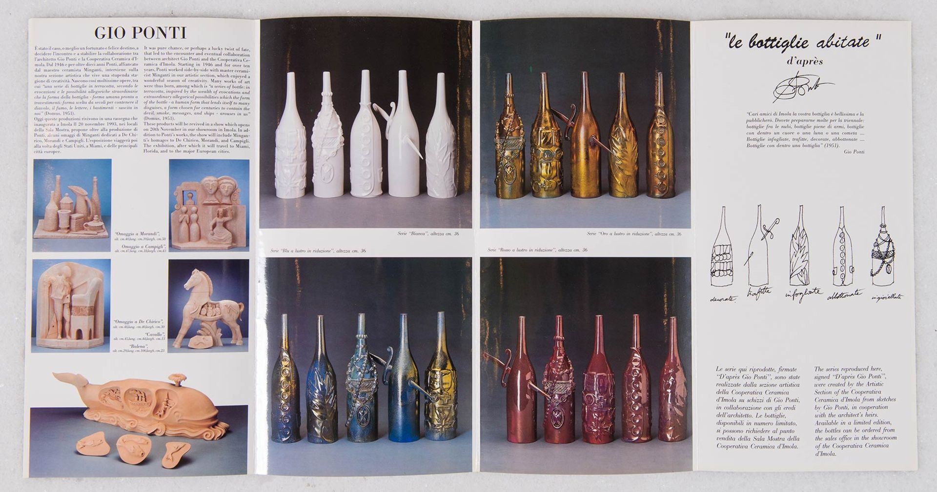 Gio Ponti, Le Bottiglie Abitate, Produzione Cooperativa Ceramica d’Imola, 1994. - Bild 4 aus 4