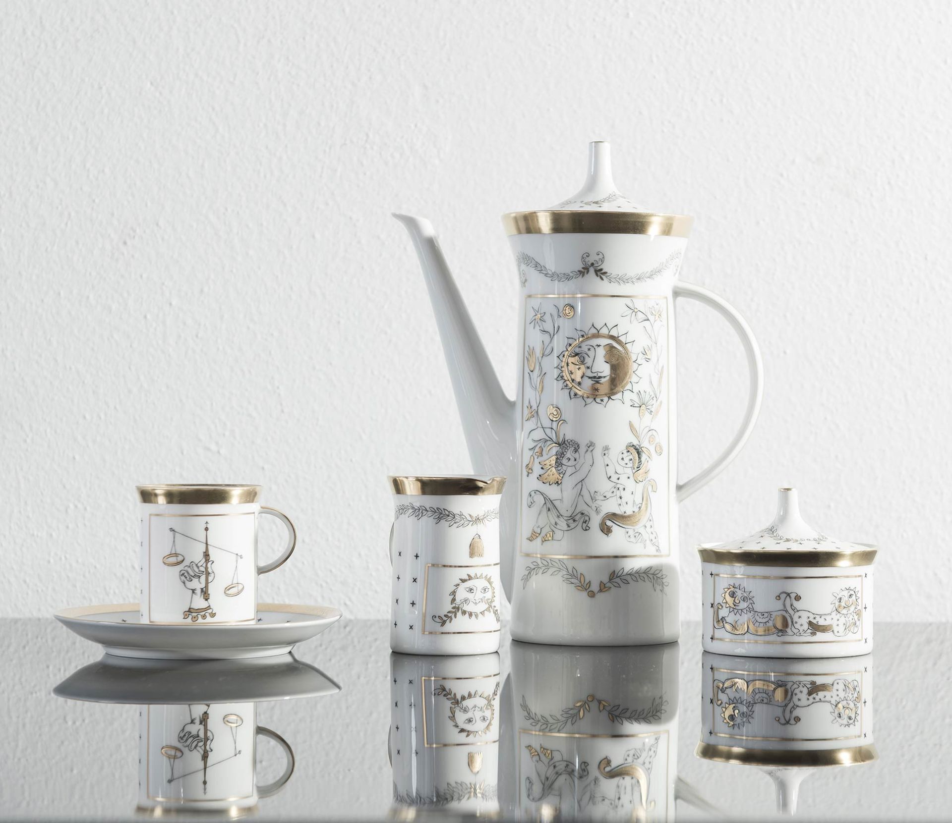Rosenthal Studio Linie, Servizio da caffè da dodici persone in porcellana, Germania, XX secolo. - Bild 4 aus 9