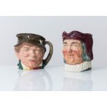 Royal Doulton, Due “Character Mug”, Inghilterra, XX secolo.