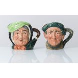 Royal Doulton, Due “Character Mug”, Inghilterra, XX secolo.